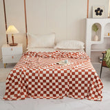 New Ins Checkerboard Blanket Classic Plaid Sofa Blanket Spring and Summer Air Conditioning Blanket Office Nap Shawl Cushion