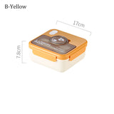 Kids Lunch Box for School, Larger Capacity Bento Box with Tableware, Plastic Snack Box, Microwavable Food Container