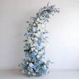 Blue Wedding Decoration Bull Horn Arch Floral Party  Engagement  Ceremony  Wedding  Outdoor  Event  Ceremony  Simulated  Flowers