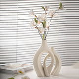 Luxury Decorative Ceramic Vase Home Decoration Accessories Nordic Flower House Interior Living Room Tabletop Modern Art