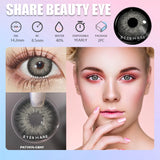 Myopia Lenses 1pair Color Contact Lenses for Eyes Brown Prescription Lens Cosmetic Black Lense Yearly Gray Contact Lens