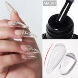 7ml Rubber Base Nail Gel Polish Nude Milky White DIY Nail Art Soak Off Gel Polish Semi Permanent Painting UV Vernis