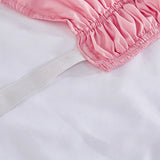 4 Layers Ruffled Bed Skirt Wrap Around Elastic Bed Skirt Bed Cover Without Surface Home Hotel Bed Skirt Twin /Full/ Queen/ King