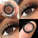 1Pair Colorful Contact Lenses Fashion Beautiful Colorcon Eyes Lenses Cosmetics Gray Lens Brown Contacts Lens Eye Yearly