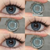 1 Pair Myopia Color Contact Lenses for Eyes with Prescription Makeup Eye Color Lenses Beauty Pupils Fashion Blue Lenses