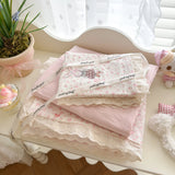 Floral Bed Sheets Set Simple Princess Duvet Cover Bedding Set постельное белье Set Room Decoration Bed Cover Set