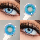1pcs Hot Selling Cosplay Color Contact Lenses with Prescription Blue Beatuy Contacts Lens Makeup Yearly Fast Delivery