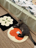 Tufting Seat Mat Soft Round Square Floral Splash Firework Floor Chair Sofa Cushion Pad Home Office Chic Cozy Decor 40x40cm
