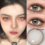 1 Pair High Quality Color Contact Lenses with Diopter Myopia Eyes graduated color Beauty Pupil Makeup Yearly