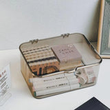 Transparent Desk organizer Desktop Storage Box Cosmetics Organizer Document Organizer Snack Storage Office Stationery Appliances