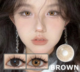 2pcs New Fashion Blue Colored Contacts Lenses for Eyes Brown Eyes Contacts Lenses Yearly Cosmetic Brown Contact Lenses
