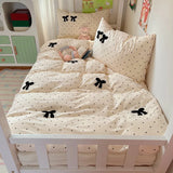 New Class A Cartoon Pure Cotton Four-Piece Set Student Small Fresh Dormitory Quilt Cover Bed Sheet Three-Piece Set