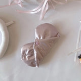 Glasses Pouch Bow Embossed Heart Pink PU Leather With Patterns Heart Shaped Eyewear Storage Case Bow Pouch Eyewear Accessory