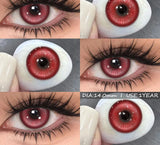 2Pcs Cosplay Contact Lenses Blue Anime Eye Lenses Halloween Red Makeup Beauty Pupils Purple Colored Eye Contacts Yearly