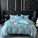 Luxury Satin Jacquard Duvet Cover Set Nordic Double Bed Quilt Cover Bedding Set Adlut Pillowcases Sheet Queen King Home Textiles