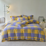 Housse de couette 220x240 Cotton Stripes Duvet Cover Button Girl's Room Skin Breathable Bedding funda nórdica Comforter Sets