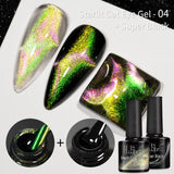 7.5ml Golden Gradient Cat Eye Nail Polish Gel Phototherapeutic Gel Soak Off Nail Magnetic Gel Polish Nail Art DlY