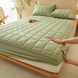 Thick Cotton Bed Sheets Double Side Available Velvet Bedsheet Elastic Fitted Sheet Home Bed Linen & Mattress Cover protector