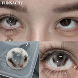 2PCS New Cosplay Colored Contact Lenses Halloween Contact Lenses Role Playing Beauty Makeup Products Enlarge Eyes Lens