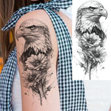 1 Sheet Realistic Flying Birds Flowers Temporary Tattoos For Women Girls Waterproof Long Lasting Fake Tattoo Sticker 3D Body Art