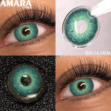1 Pair soft Lenses Colored Contact Beauty Colored Pupils Green Contact Lenses Natural Look Lenses Women Brown Pupils