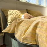 Simple A-Class Pure Cotton Waed Bedding Four-Piece Set Striped Duvet Cover ZD Color Woven Bedding Set for All Seasons
