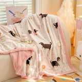 New double-sided blanket class A thickened milk wool lamb wool sofa blanket office nap blanket