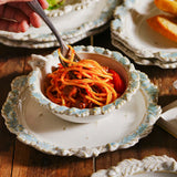 Vintage Relief Western Style Dish with Antique Ceramic Tableware Salad and Dessert Dish