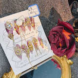 10Pcs High Quality Handmade Press on Nails Purple Jade Noble Elegant Luxurious Flower God Niche Style Spicy Drill  Decoration