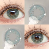 1 Pair(2pcs) Purple/Green/Brown/Black/Grey Comfortable Color Contact Lenses Without Irritation For Girls With Degree