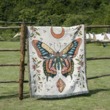Retro Boho Cotton Linen Blanket Sofa Towel Knit Bohemian Bedspread Pad Mat Bohemian Throw Travel Bedspread Sofa Cover Blankets