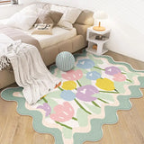 Carpet for Living Room Special-shaped Cute Cartoon Printed Large Area Children's Bedroom Plush Rug Home Decoration IG Fluffy Mat