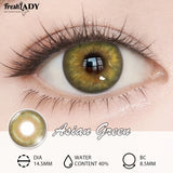 1 Pair Asian Series Colored Contact Lenses Natural Brown Pupils Eyes Contact lenses Green Soft Contacts 14.50mm