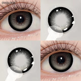 Fixed Axis Colored Contacts Ash Violet Kawaii Eye Makeup Lenses Free Tweezers Gift For Women Student Campus