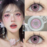 1Pair Colored Contact Lenses Cosplay Red Blue Purple Green Brown Grey Anime Lenses Halloween Beauty Cosmetic for Eye