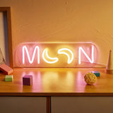 Chi-buy LED Neon MOON USB Powered Neon Signs Night Light 3D Wall Art Bedroom Living Room Decor Lamp Signs