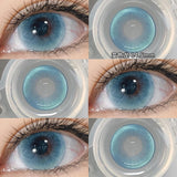Chameleon Ice Blue Colored Contact Lenses 14.5mm Bold Color Eye Effect Daily Party Wear Daily Fashion Makeup Lens