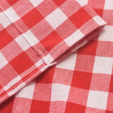 Window Valance Green Red Plaid Christmas Style Short Curtain Partition Curtain Linen with Lace Kitchen Coffee Shade Valances