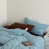 Nordic Striped Pure Cotton Bedding Sets 40S Cotton Skin-Friendly Comfortable Quilt Cover Kit Home Dorm Bedclothes for Seasons