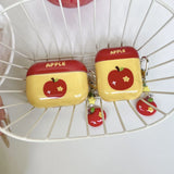 lovely red apple silicone earphone case for airpods 1 2 3 4 pro 2 soft cover cute star key chain shockproof bumper