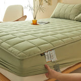 Thick Cotton Bed Sheets Double Side Available Velvet Bedsheet Elastic Fitted Sheet Home Bed Linen & Mattress Cover protector