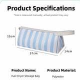Carry Handle Hair Dryer Storage Bag Zipper Closure Scratch-Resistant Blow Dryer Storage Bag Wide Gusseted Water-Resistant
