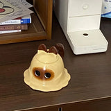 Ceramic Mug Cartoon Siamese Cat Cute Office Mug Birthday Gift Household Siamese Cat High Appearance Level Coffee Cup with Cover