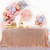 Rectangle Table Cover Golden Sequin Tablecloth Long for Wedding Birthday Party Baby Shower Events Independence Day Decorations
