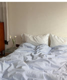 Star Blue Ice een Cotton Striped Bedding Set with Pillowcases Duvet Cover And eet Simple Tied Design for Teen Girls