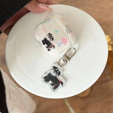 Korean Style Illustration Cartoon Puppy Pendant Soft TPU Protection Case for AirPods 1 or 2 3 4 Pro 2 Shockproof Earphone Cover