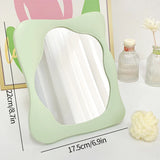 Nordic Style Vanity Mirror with Wave Frame INS Irregular Makeup Mirrors Table Desk Mirror for Bedroom Decorative Photoprops