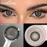 2Pcs Color Contact Lenses for Eye Natural Blue Contact Lenses Brown Pupils Beauty Gray Lenses Yearly Green Eye Contacts