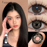 1pair Colorcon Contact Lenses for Eyes Fashion Gray Color Lenses Blue Lens Eye Contacts Beauty Pupils Yearly Cosmetics