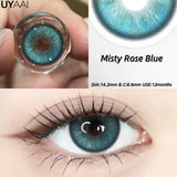 New 1pair Colored Contact Lenses for Eyes Blue Natural Look Brown Eye Lenses Cosmetic Beauty Pupils